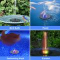 SP13D LED solcelledrevet, flytende fontene 3W vannpumpe med 900mAh batteri / 8 dyser for utendørs vannspeil i hagen