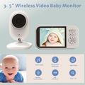 SP316 3.5" babymonitor med vuggesanger og nattsyn - hvit