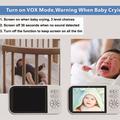 SP316 3.5" babymonitor med vuggesanger og nattsyn - hvit
