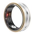 SR03 Ultratynn multifunksjonell smart ring - Størrelse: 11/20.7mm - Gullkant / Sølv