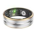 SR03 Ultratynn multifunksjonell smart ring - Størrelse: 7/17.4mm - Gullkant / Sølv