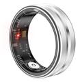 SR03 Ultratynn multifunksjonell smart ring - Størrelse: 9/19mm - Sølv