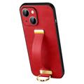 Sulada Fashion iPhone 14 Plus Hybrid-deksel med Håndrem - Rød