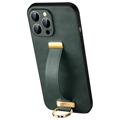 Sulada Fashion iPhone 14 Pro Max Hybrid-deksel med Håndrem - Grønn