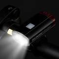 SUNRIMOON Vanntett LED-sykkelbelysning USB oppladbar lampe 100 lumen front-/baklykt sykkelhjelmlampe