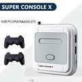 SUPER CONSOLE X bærbar minispillkonsoll med 2 trådløse kontrollere 3D HD Home Game Box (128 GB) - EU-kontakt