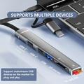 SVT02 For iPhone + Type-C hub-adapter til 2 Type-C-porter + USB + 2 kortleserplasser - grå