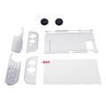 SW369 6-i-1 Clear Case Kit for Nintendo Switch, Anti-Scratch Shell Cover med skjermbeskytter og gripehetter