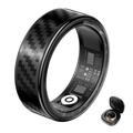 SY02 Smartring med karbonfibermønster - Størrelse: 19mm - Svart