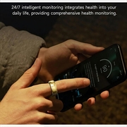 SY15 Smart Ring helseovervåker med vibrasjonsvarsler - Størrelse 12 - Sølv