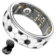 SY15 Smart Ring helseovervåker med vibrasjonsvarsler - Størrelse 9 - Fotball