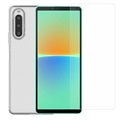 Saii 2-i-1 Sony Xperia 10 IV TPU-deksel & Skjermbeskytter i Herdet Glass