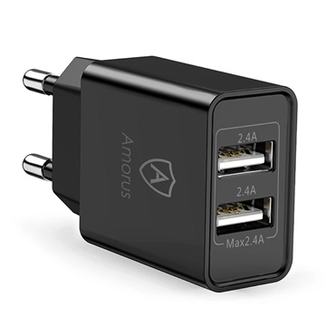 Saii Amorus 2 x USB Rask Vegglader - 12W