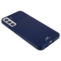 Saii Karbonfiber Samsung Galaxy S22+ 5G TPU Deksel - Blå