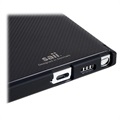 Saii Karbonfiber Samsung Galaxy S22 Ultra 5G TPU Deksel - Svart