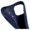 Saii Karbonfiber iPhone 13 Mini TPU Deksel - Blå