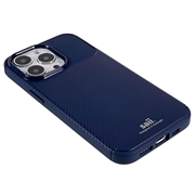 Saii Karbonfiber iPhone 13 Pro TPU Deksel - Blå