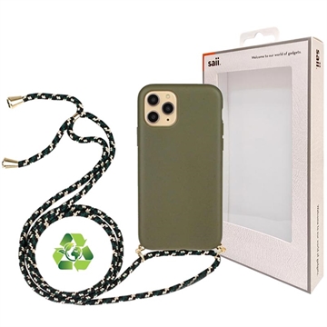 Saii Eco Line iPhone 11 Pro Biologisk Nedbrytbart Deksel med Stropp