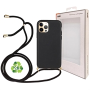 Saii Eco Line iPhone 12 Pro Max Deksel med Stropp - Svart