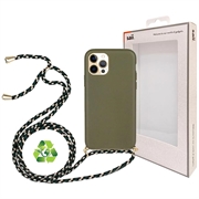 Saii Eco Line iPhone 12 Pro Max Deksel med Stropp - Grønn