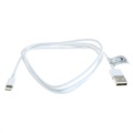 Saii Lightning / USB-kabel - iPhone, iPad, iPod - 1m - Hvit