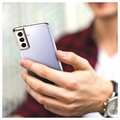 Saii Premium Antiskli Samsung Galaxy S21+ 5G TPU-deksel - Gjennomsiktig