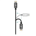 Saii Rampow Flettet Lightning Kabel - iPhone, iPad, iPod - 2m - Grå