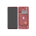 Samsung Galaxy S20 FE Frontdeksel & LCD-skjerm GH82-24220E - Cloud Red