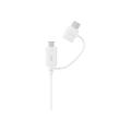 Samsung Combo-kabel EP-DG930DWE - USB-C og MicroUSB - 1.5m - Bulk - Hvit