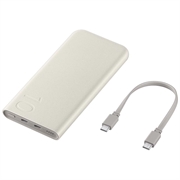 Samsung EB-P3401XUE 10 000 mAh powerbank – 25W superrask lading, 2x USB-C – beige
