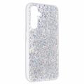 Samsung Galaxy A05s Glitter Flakes TPU-deksel - Sølv