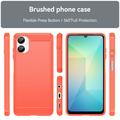 Samsung Galaxy A06 5G børstet TPU-deksel - karbonfiber