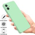 Samsung Galaxy A06 5G Flytende silikon-deksel med håndstropp - grønn