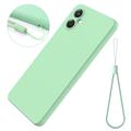Samsung Galaxy A06 5G Flytende silikon-deksel med håndstropp - grønn