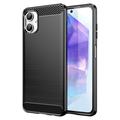 Samsung Galaxy A06 Børstet TPU Deksel - Karbonfiber