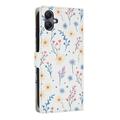 Samsung Galaxy A07 4G Rombisk blomsterlommebok-etui