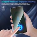Samsung Galaxy A08 Privacy Full Cover Beskyttelsesglass - Svart Kant