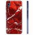 Samsung Galaxy A10 TPU-deksel - Rød Marmor