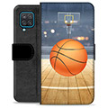 Samsung Galaxy A12 Premium Lommebok-deksel - Basketball