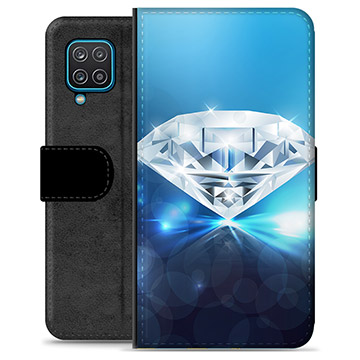 Samsung Galaxy A12 Premium Lommebok-deksel - Diamant