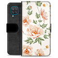 Samsung Galaxy A12 Premium Lommebok-deksel - Floral