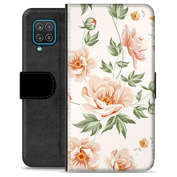 Samsung Galaxy A12 Premium Lommebok-deksel - Floral