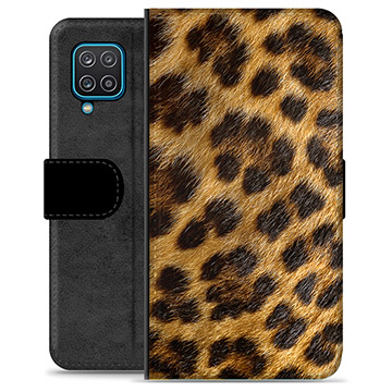 Samsung Galaxy A12 Premium Lommebok-deksel - Leopard