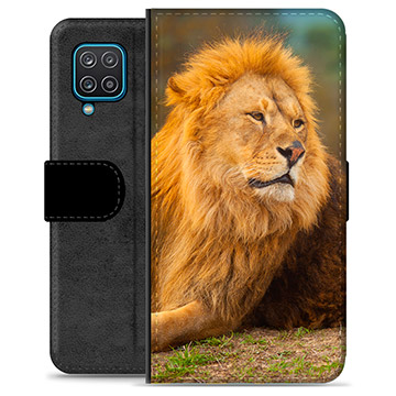 Samsung Galaxy A12 Premium Lommebok-deksel - Løve