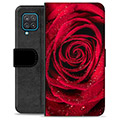 Samsung Galaxy A12 Premium Lommebok-deksel - Rose
