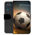 Samsung Galaxy A12 Premium Lommebok-deksel - Fotball