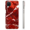 Samsung Galaxy A12 TPU-deksel - Rød Marmor