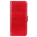 Samsung Galaxy A12 Lommebok-deksel med Magnetisk Lukning - Rød