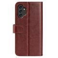 Samsung Galaxy A13 Lommebok-deksel med Magnetisk Lukning - Brun