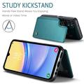 Samsung Galaxy A15 Caseme C22-etui RFID-kortlommebok - grønn